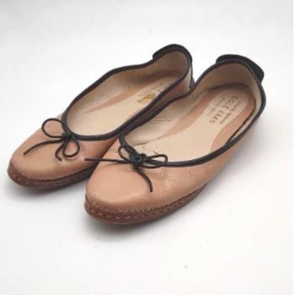 Cole Haan Women's Cloudfeel All Day Ballet Flat Blush Pink/ Black  Bow Logo 8